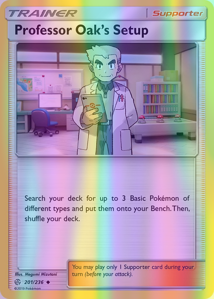Professor Oak's Setup - 201/236 (CEC) Uncommon - Near Mint Reverse Holofoil