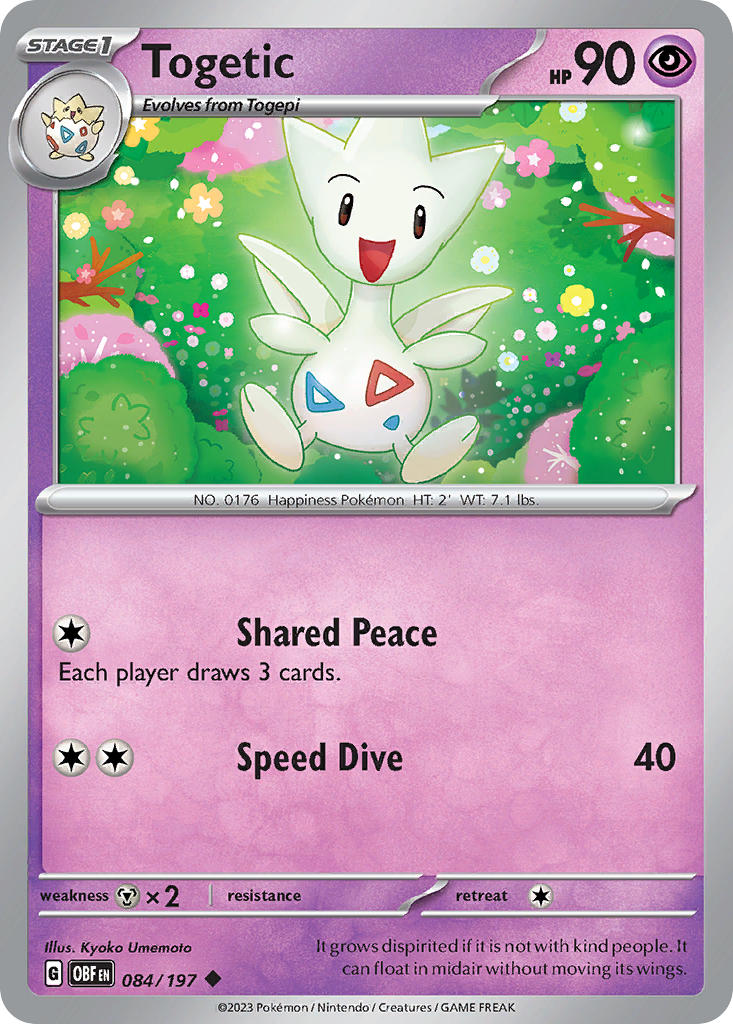 Togetic - 084/197 (OBF) Uncommon - Near Mint