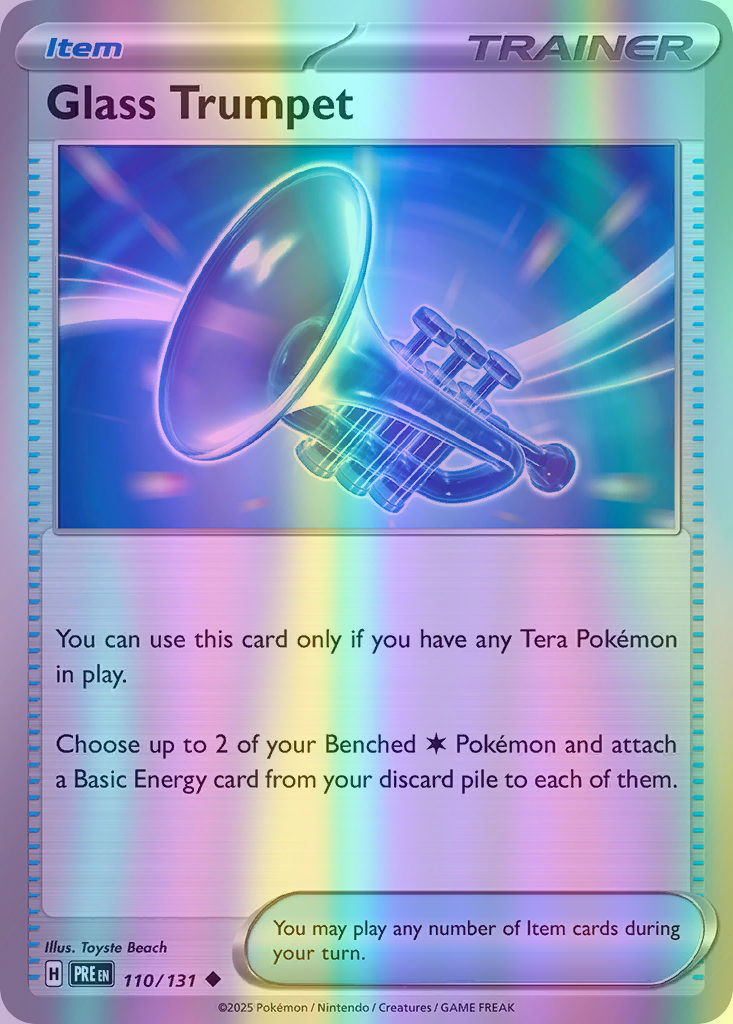 Glass Trumpet - 110/131 (PRE) Uncommon - Near Mint Reverse Holofoil