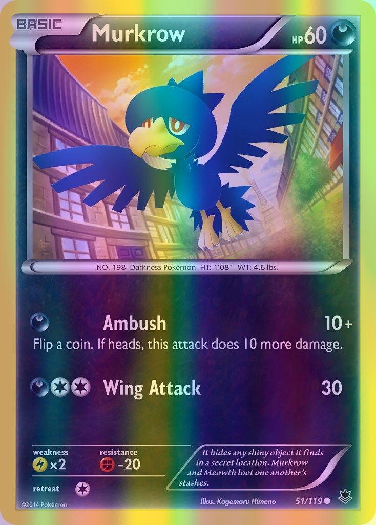 Murkrow - 051/119 (PHF) Common - Near Mint Reverse Holofoil