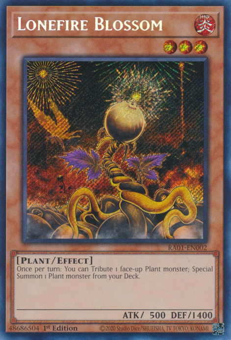 Lonefire Blossom (RA01-EN002) Secret Rare - Near Mint 1st Edition