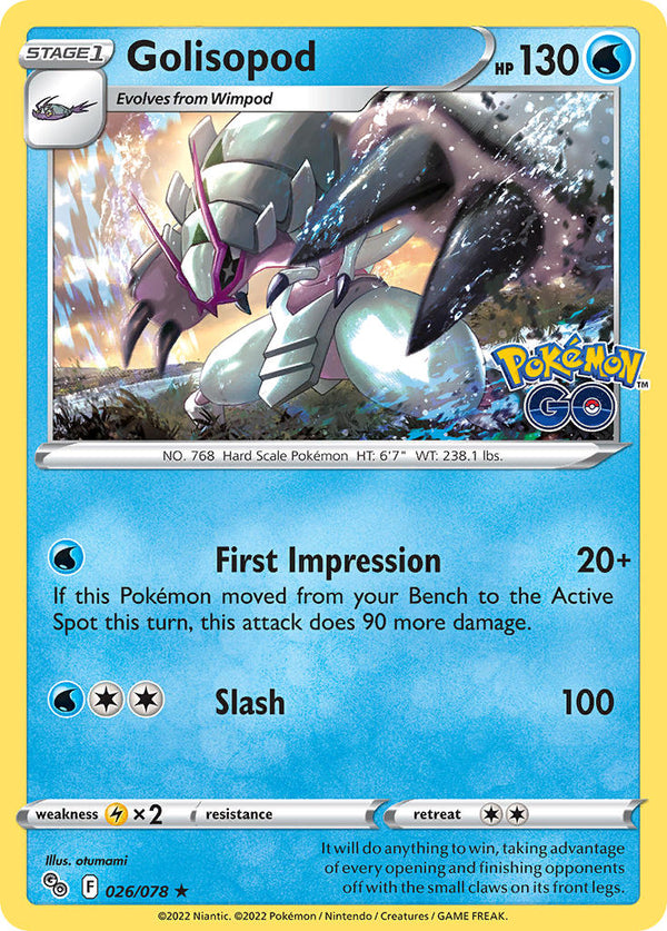 Golisopod - 026/078 (PGO) Holo Rare - Near Mint Holofoil