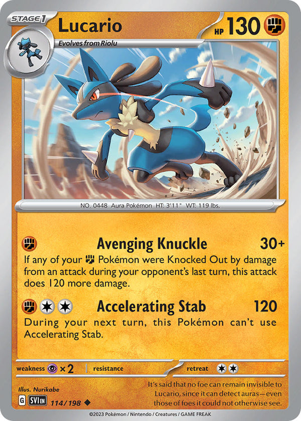 Lucario - 114/198 (SV1) Uncommon - Near Mint