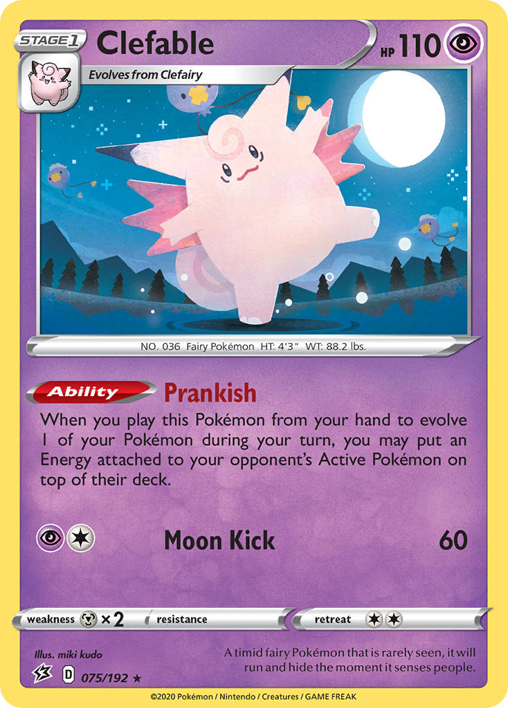 Clefable - 075/192 (SWSH02) Holo Rare - Near Mint Holofoil