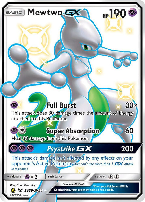 Mewtwo GX SV59/SV94 (HIF:SV) Near Mint Shiny Holo Rare