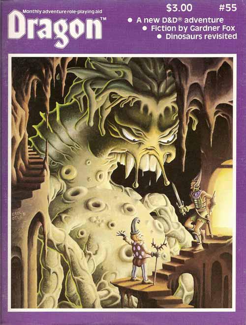 Dragon Magazine #55 (USED) Gardner Fox story. "Creature of Rhyl" AD&D module