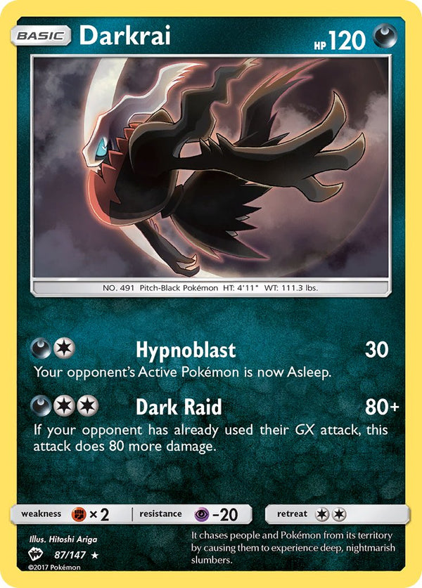 Darkrai - 087/147 (SM:BUS) Holo Rare - Near Mint Holofoil