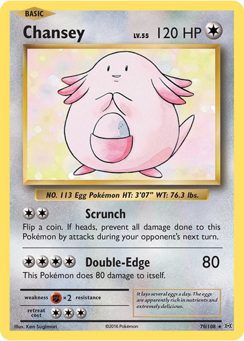 Chansey (70/108) (EVO) Holo Rare - Near Mint Holofoil