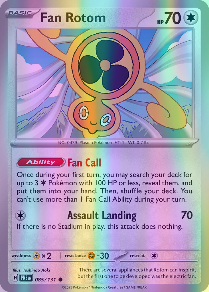 Fan Rotom - 085/131 (PRE) Common - Near Mint Reverse Holofoil