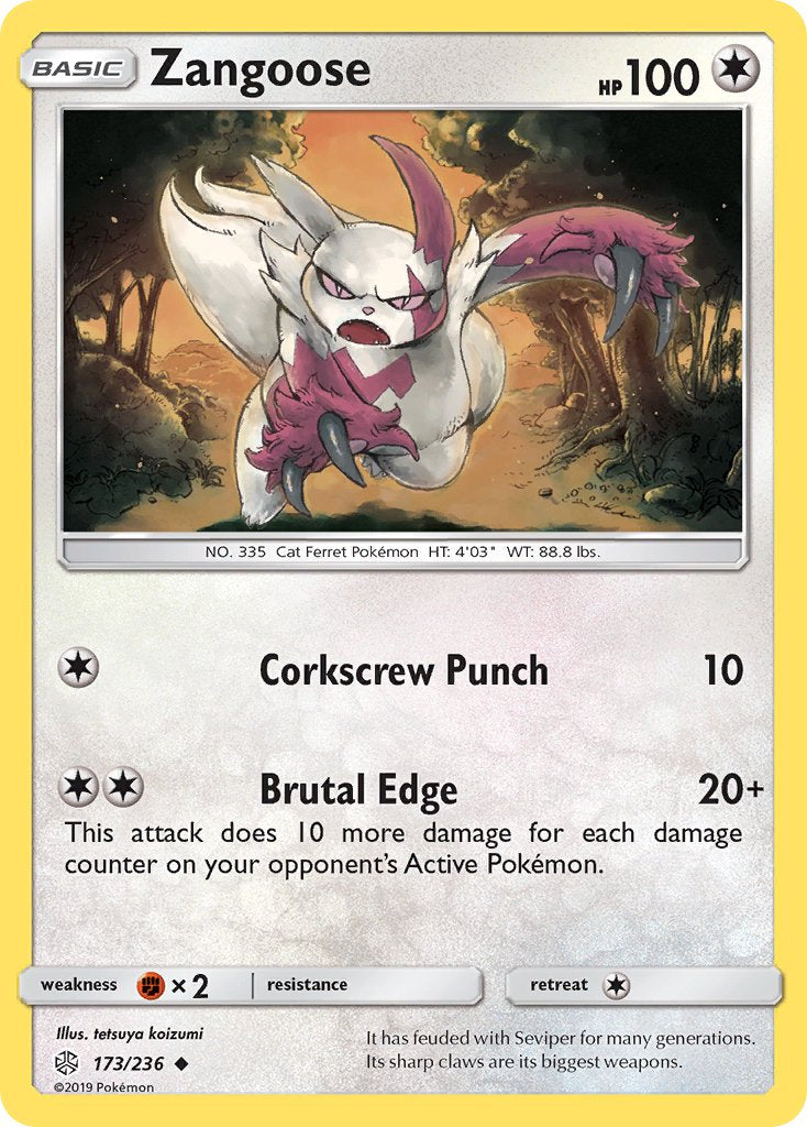 Zangoose - 173/236 (CEC) Uncommon - Near Mint