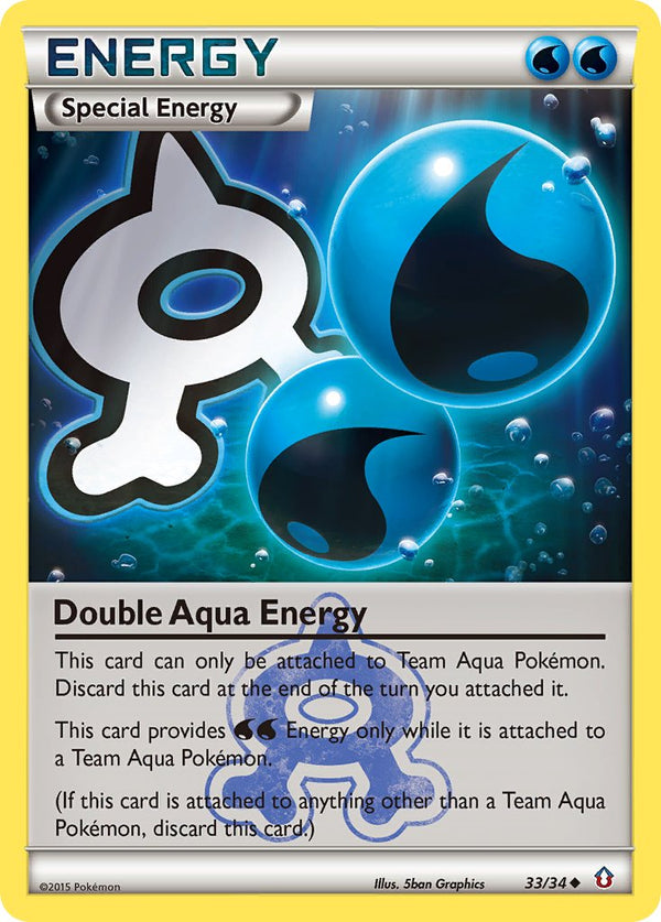 Double Aqua Energy - 033/034 (DCR) Uncommon - Near Mint