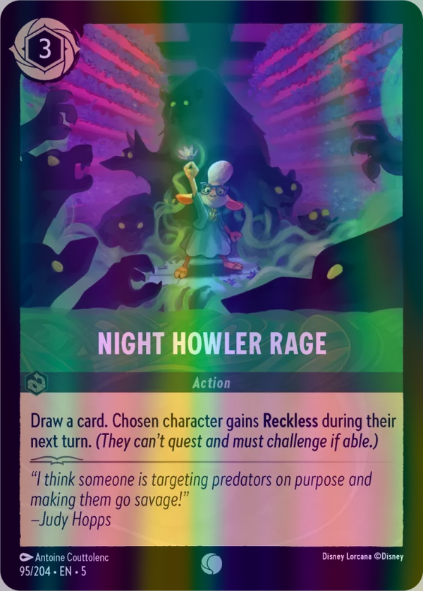 Night Howler Rage (Shimmering Skies 095/204) Common - Near Mint Cold Foil