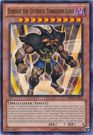 Exodius the Ultimate Forbidden Lord (BP02-EN063) Common - Near Mint Unlimited