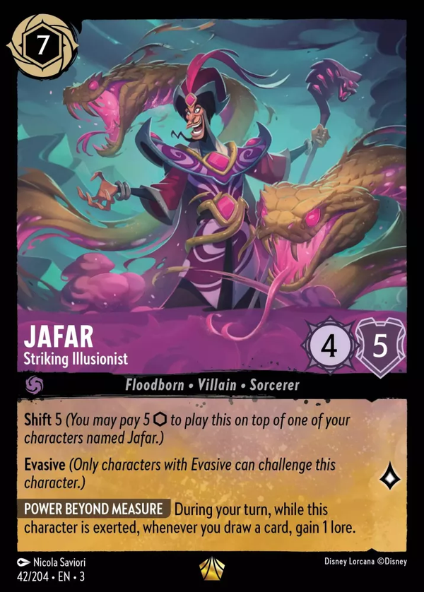 Jafar - Striking Illusionist (Into the Inklands 042/204) Legendary - Near Mint