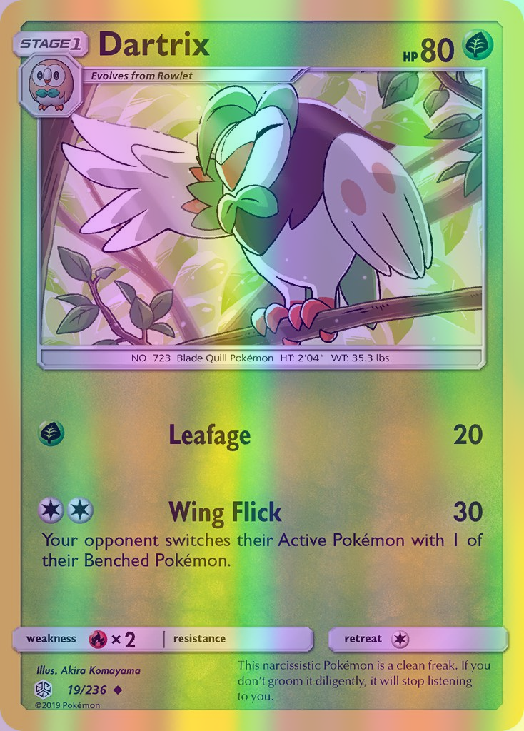 Dartrix - 019/236 (CEC) Uncommon - Near Mint Reverse Holofoil