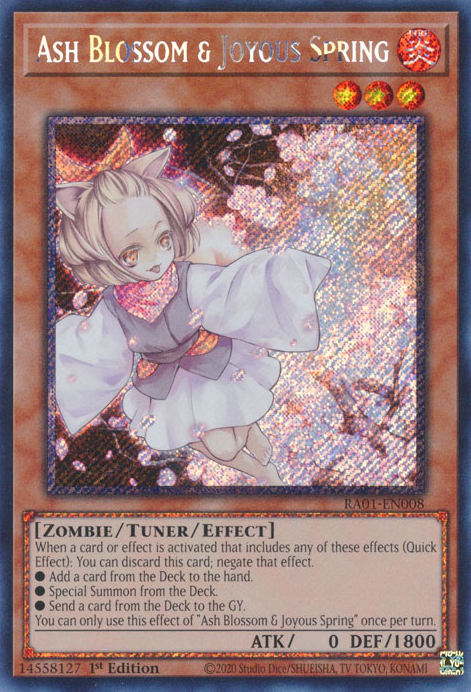 Ash Blossom & Joyous Spring (RA01-EN008) Platinum Secret Rare - Near Mint 1st Edition