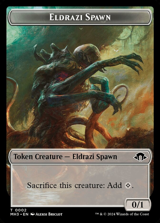 Eldrazi Spawn Token [#0002] (MH3-T-Foil) // Phyrexian Wurm Token [#0018] (MH3-T-Foil)