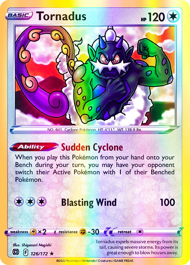 Tornadus - 126/172 (SWSH09) Rare - Near Mint Reverse Holofoil