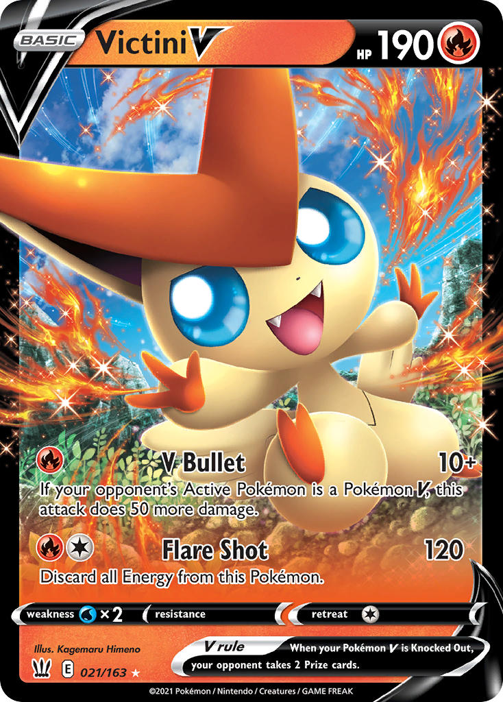 Victini V - 021/163 (SWSH05) Ultra Rare - Near Mint Holofoil