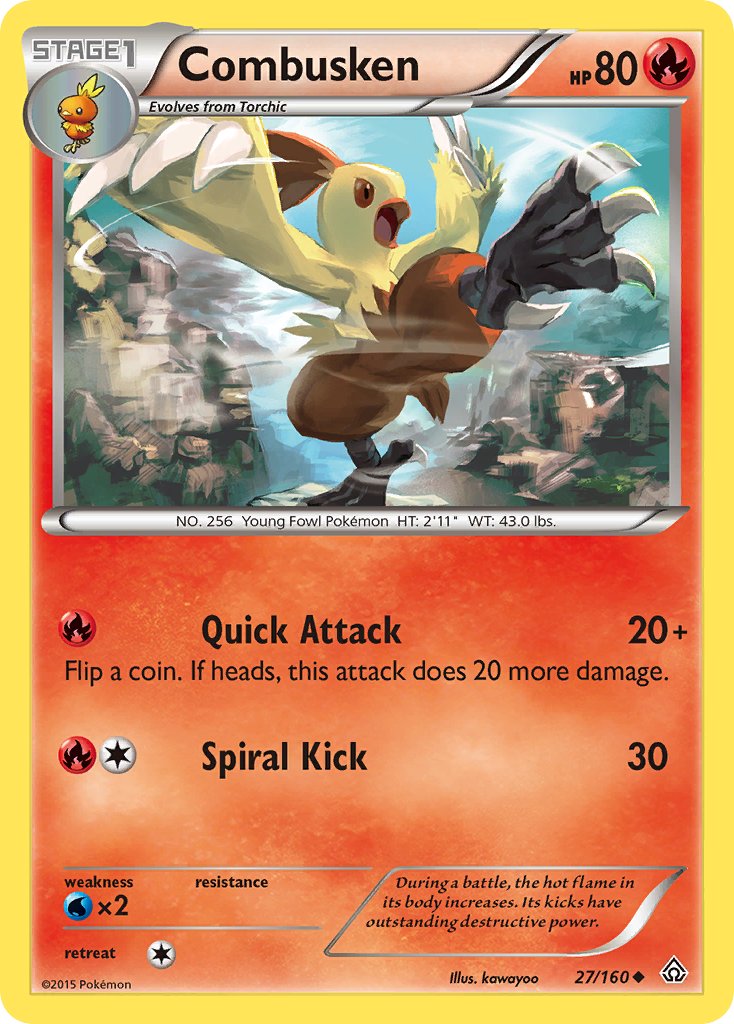 Combusken - 027/160 (PRC) Uncommon - Near Mint