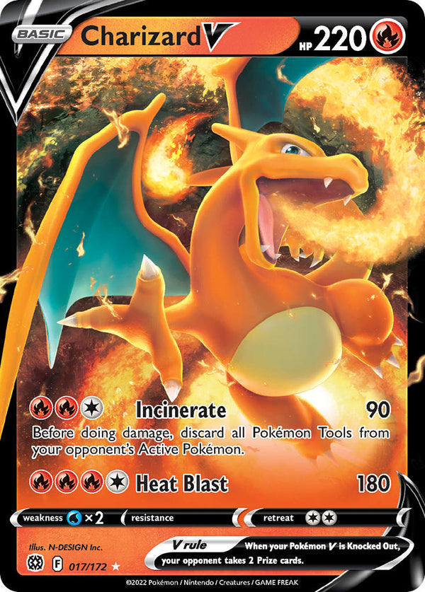 Charizard V - 017/172 (SWSH09) Ultra Rare - Near Mint Holofoil