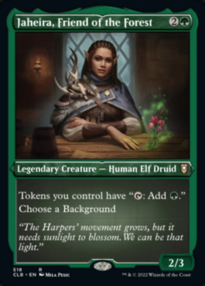 Jaheira, Friend of the Forest [#518 Etched Foil] (CLB-R)