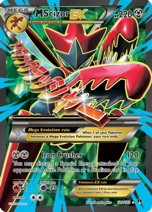 M Scizor EX (Full Art) - 120/122 (BKP) Ultra Rare - Near Mint Holofoil