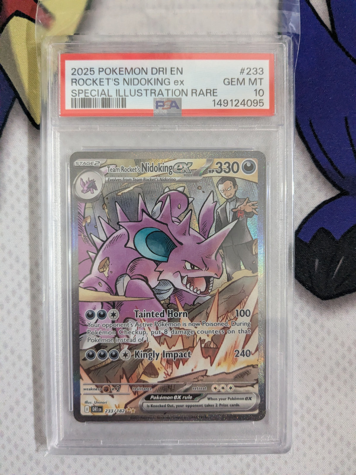 Team Rocket's Nidoking ex - 233/182 (DRI) Special Illustration Rare - Near Mint Holofoil (Graded - PSA 10)