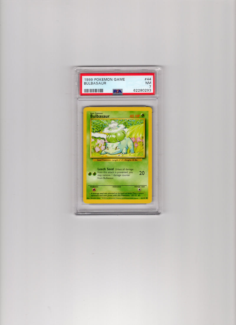 Bulbasaur - 044/102 (BS) Common - Unlimited Light Play  (Graded - PSA 7)