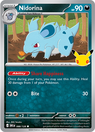 Nidorina - 088/128 (30C) Common