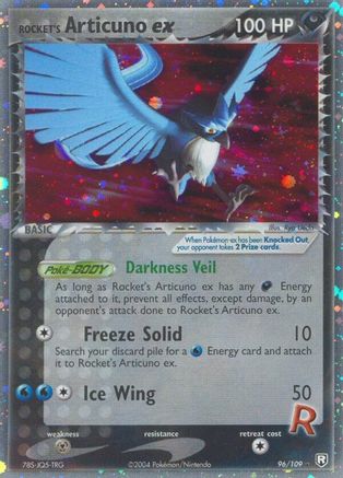 Rocket's Articuno ex - 096/109 (DS) Ultra Rare - Light Play Holofoil