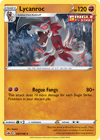 Lycanroc - 087/198 (SWSH06) Holo Rare - Near Mint Holofoil