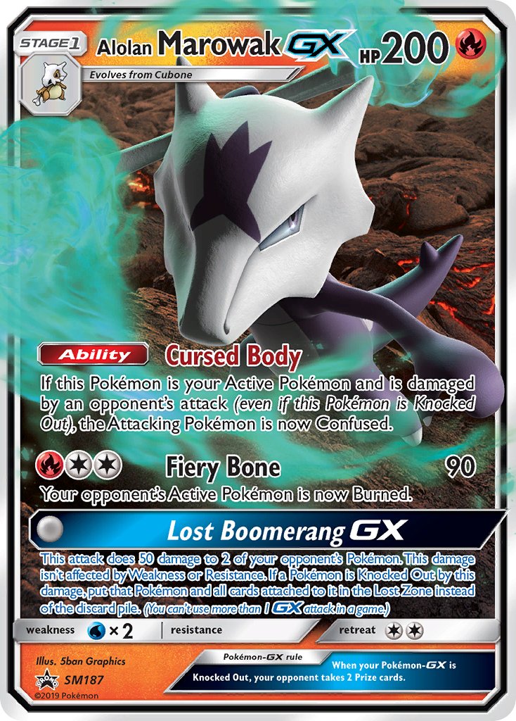 Alolan Marowak GX - SM187 (SM:PR) Promo - Near Mint Holofoil