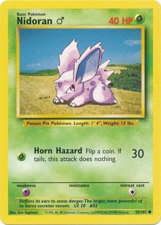 Nidoran M - 055/102 (BS) Common - Near Mint