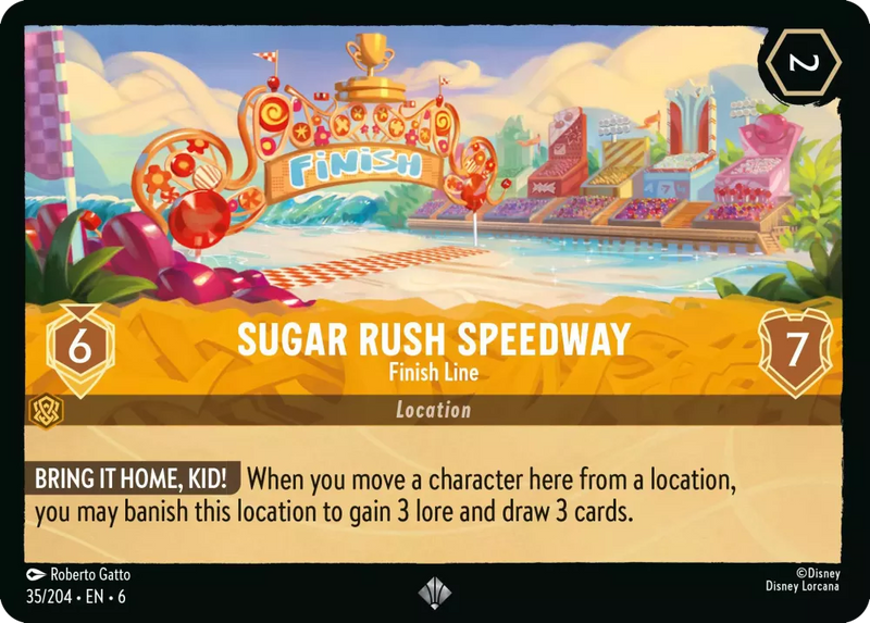 Sugar Rush Speedway - Finish Line (Azurite Sea 035/204) Super Rare - Near Mint