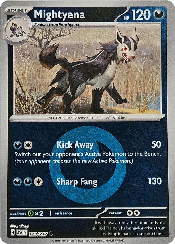 Mightyena (Energy Symbol Pattern) - 129/217 (ASC) Uncommon