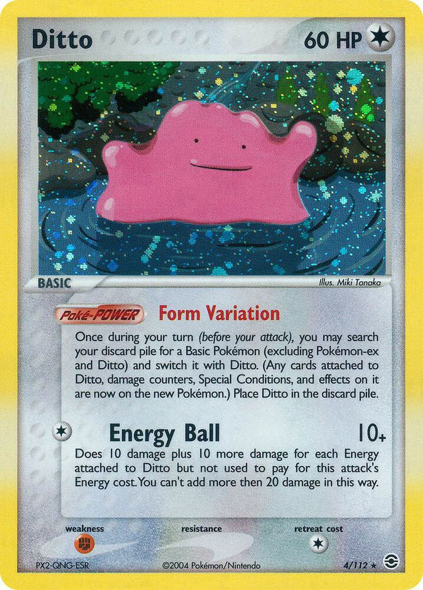 Ditto - 004/112 (RG) Holo Rare - Moderate Play