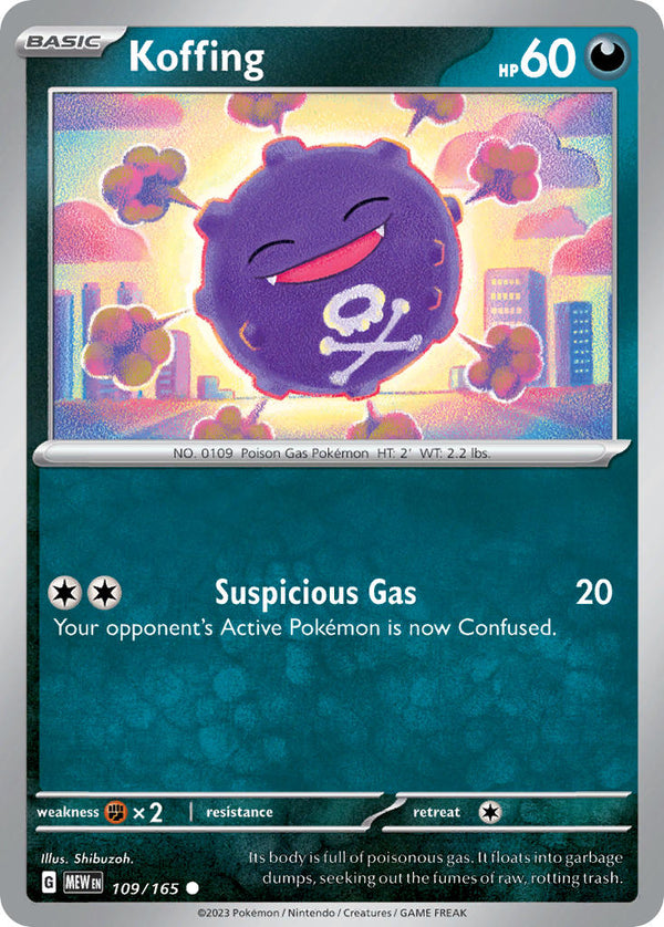 Koffing - 109/165 (MEW) Common - Near Mint