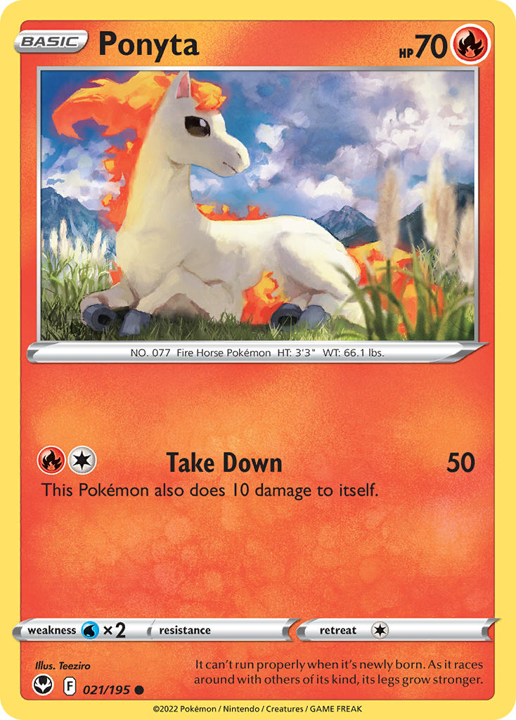 Ponyta - 021/195 (SWSH12) Common - Near Mint