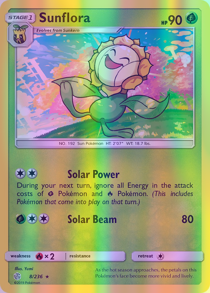 Sunflora - 008/236 (CEC) Rare - Near Mint Reverse Holofoil