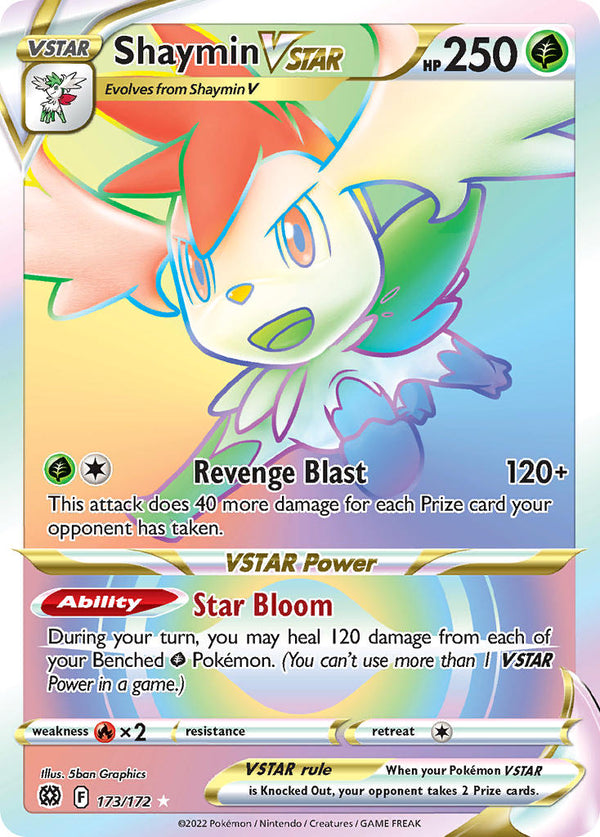 Shaymin VSTAR - 173/172 (SWSH09) Secret Rare - Near Mint Holofoil