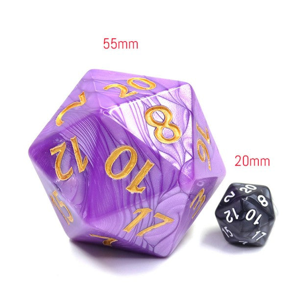 HDH-4: 55mm Titan d20 - Pearl Purple w/Gold