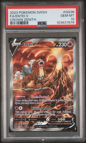 Entei V - GG36/GG70 (CRZ:GG) Ultra Rare -  (Graded - PSA 10)