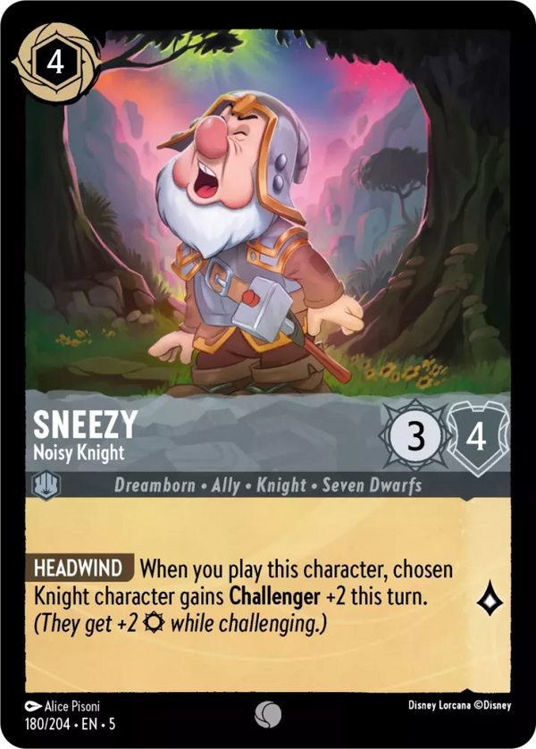 Sneezy - Noisy Knight (Shimmering Skies 180/204) Common - Near Mint