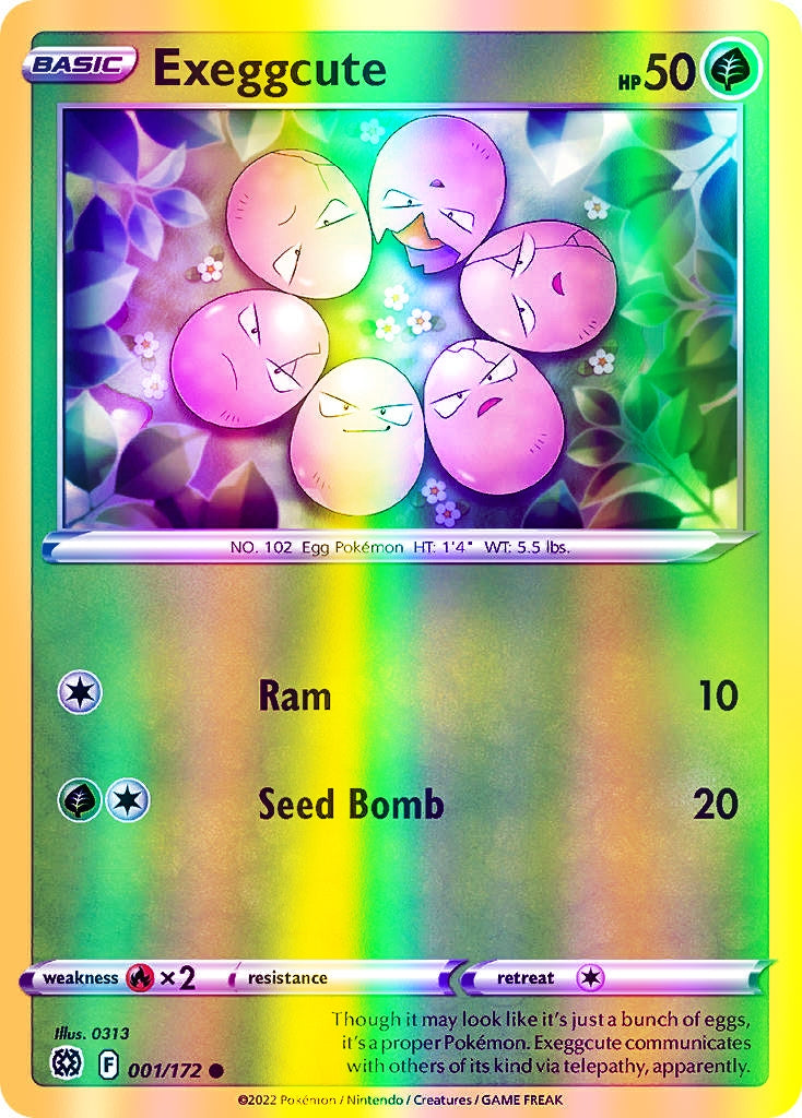 Exeggcute - 001/172 (SWSH09) Common - Near Mint Reverse Holofoil