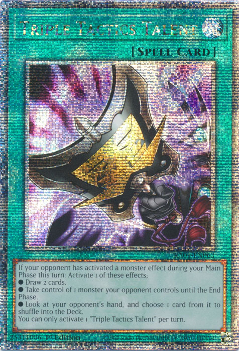 Triple Tactics Talent (RA01-EN063) Quarter Century Secret Rare - Near Mint 1st Edition