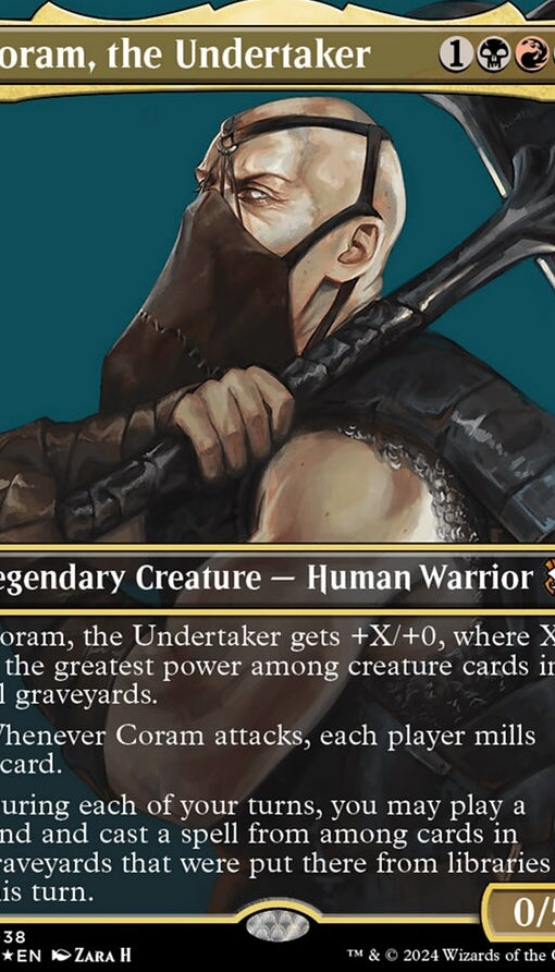 Coram, the Undertaker [#0138 Borderless Profile Ripple Foil] (M3C-M)