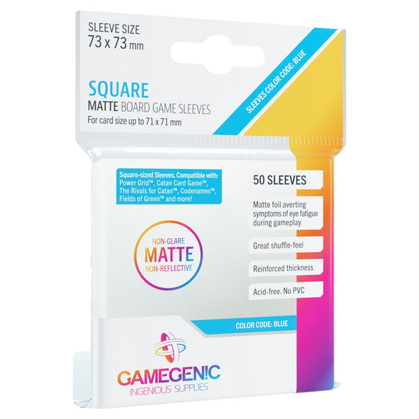 GameGenic: Matte Board Game Sleeves - Square (Blue 50ct)