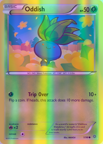 Oddish - 001/098 (AOR) Common - Near Mint Reverse Holofoil