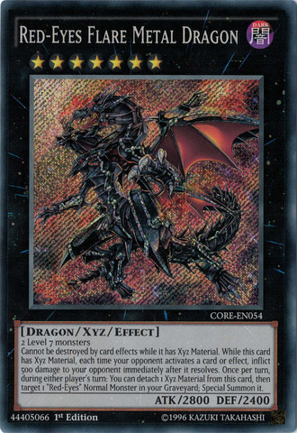 Red-Eyes Flare Metal Dragon (CORE-EN054) Secret Rare - Near Mint 1st Edition